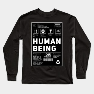 Human Being, Emotional Humour Packaging Long Sleeve T-Shirt